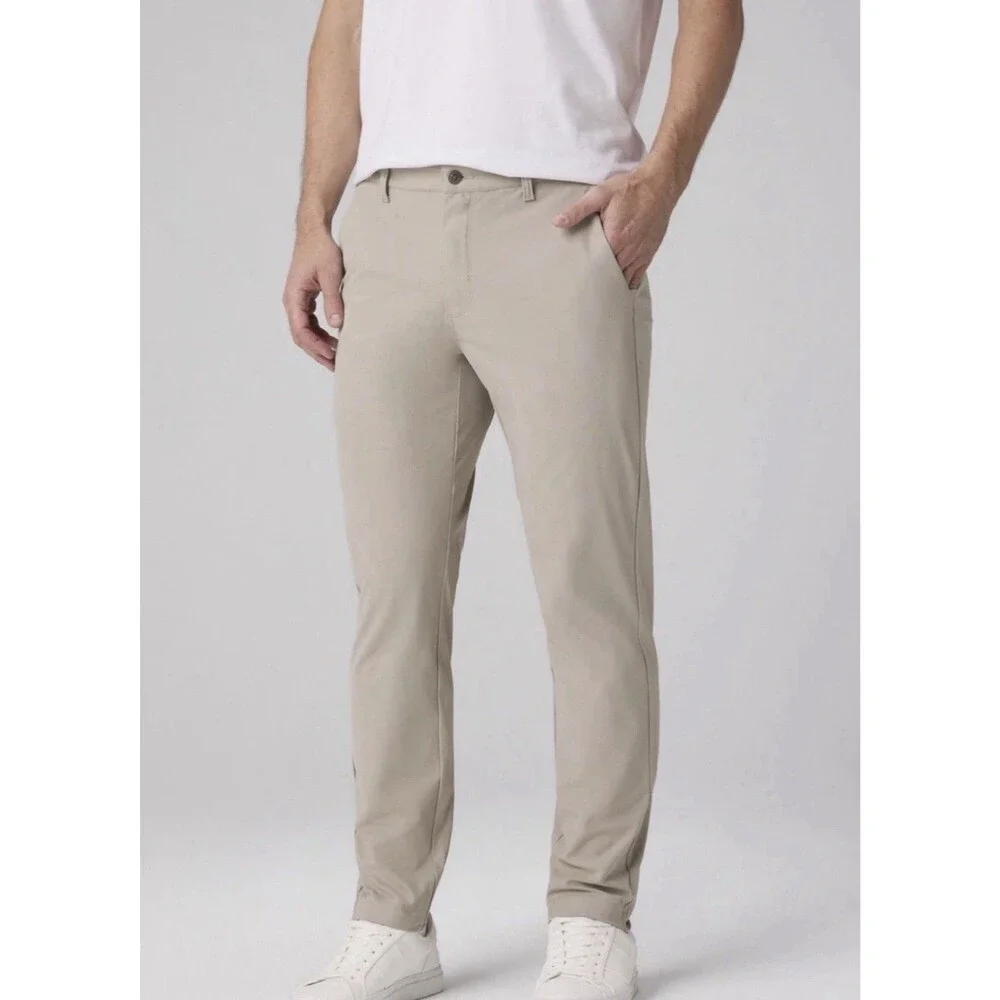 Fabletics Pants Mens 30x32 Beige The Don Trouser Slim Fit Chino EUC $125